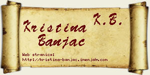 Kristina Banjac vizit kartica